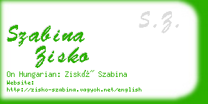 szabina zisko business card